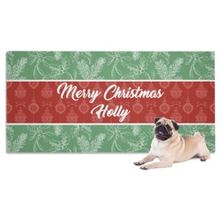 Christmas Holly Dog Towel (Personalized)