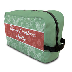 Christmas Holly Toiletry Bag / Dopp Kit (Personalized)