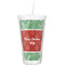 Christmas Holly Double Wall Tumbler with Straw (Personalized)