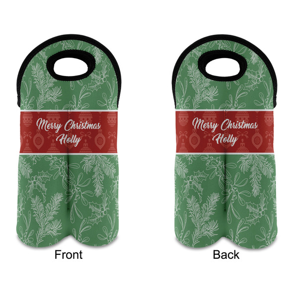 Christmas Holly Double Wine Tote - APPROVAL (new)