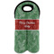 Christmas Holly Wine Tote Bag (2 Bottles) (Personalized)