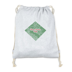 Christmas Holly Drawstring Backpack - Sweatshirt Fleece - Single Sided (Personalized)