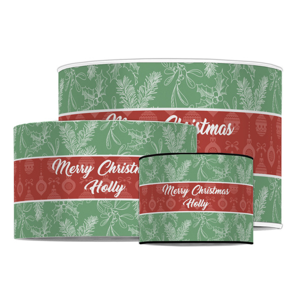 Christmas Holly Drum Lampshades - MAIN
