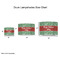 Christmas Holly Drum Lampshades - Sizing Chart