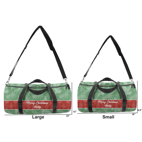 Christmas Holly Duffle Bag Small and Large