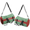 Christmas Holly Duffle bag large front and back sides