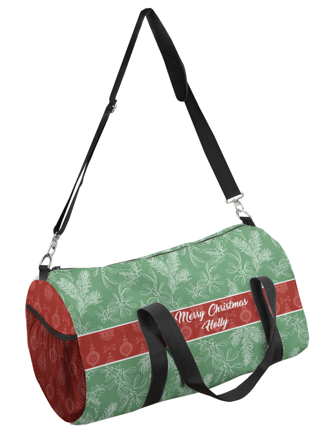Christmas Holly Duffel Bag (Personalized) YouCustomizeIt