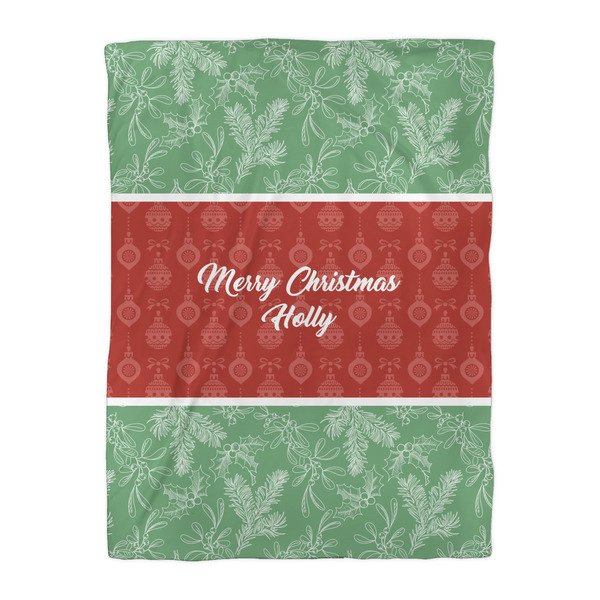 Christmas Holly Duvet Cover - Twin XL - Front