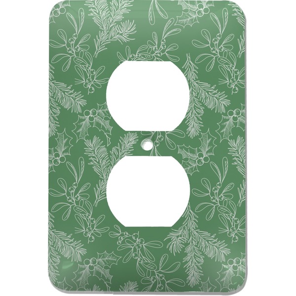 Custom Christmas Holly Electric Outlet Plate