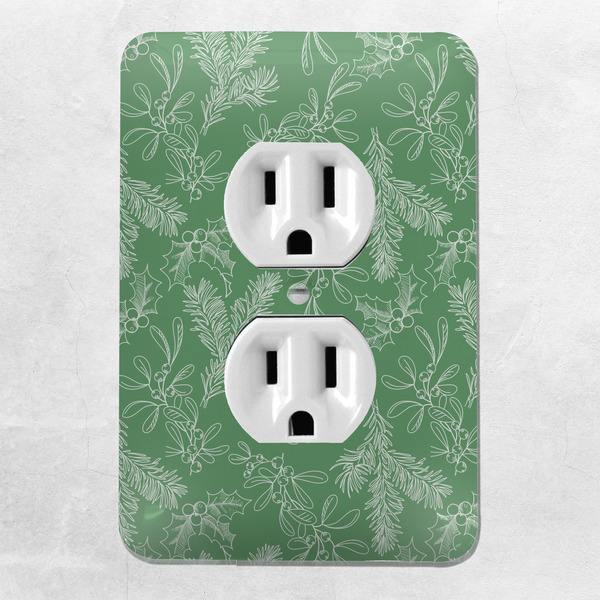 Christmas Holly Electric Outlet Plate - LIFESTYLE
