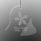 Christmas Holly Engraved Glass Ornament - Bell