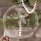 Christmas Holly Engraved Glass Ornament (Personalized)
