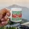 Christmas Holly Espresso Cup - 3oz LIFESTYLE (new hand)