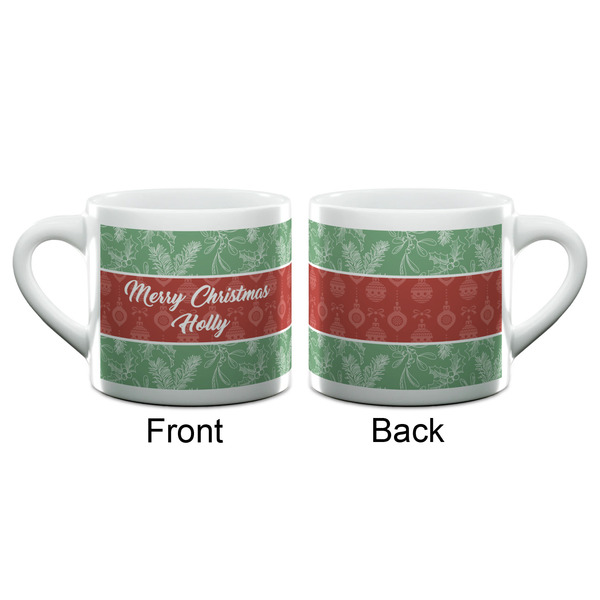Christmas Holly Espresso Cup - 6oz (Double Shot) (APPROVAL)