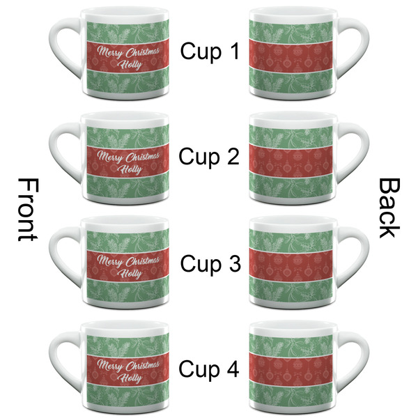 Christmas Holly Espresso Cup - 6oz (Double Shot Set of 4) APPROVAL