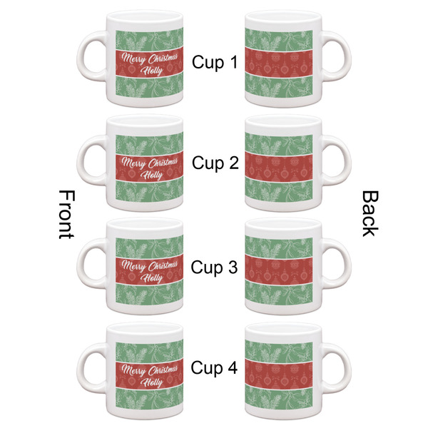 Christmas Holly Espresso Cup Set of 4 - Apvl