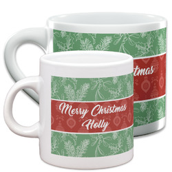 Christmas Holly Espresso Cup (Personalized)
