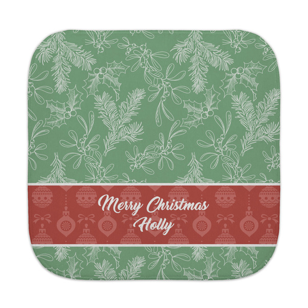 Custom Christmas Holly Face Towel (Personalized)