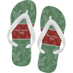Christmas Holly Flip Flops (Personalized)