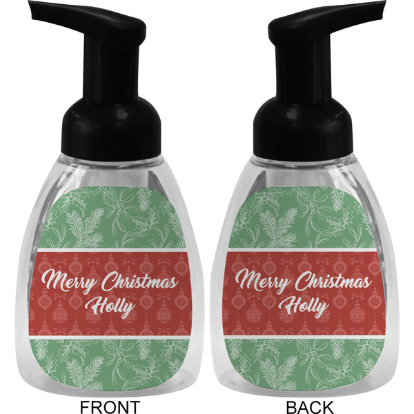Christmas Holly Foam Soap Bottle (Front & Back)