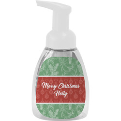 Christmas Holly Foam Soap Bottle - White (Personalized)