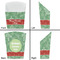 Christmas Holly French Fry Favor Box - Front & Back View