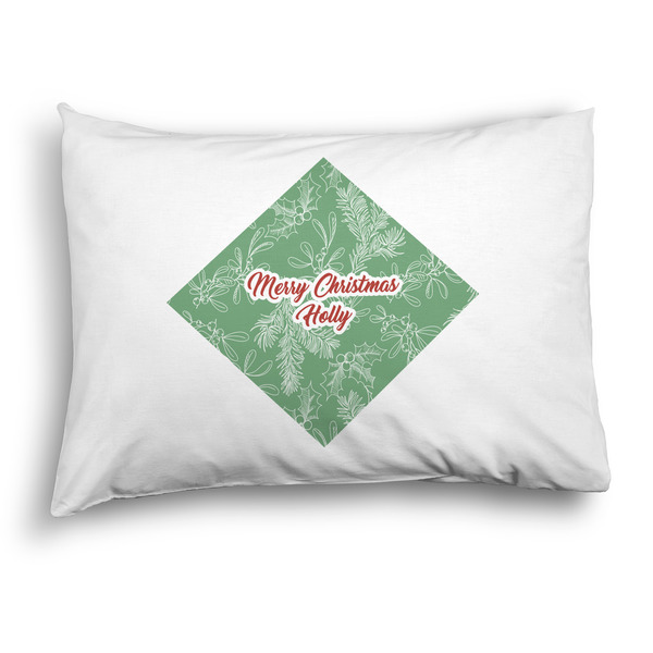 Custom Christmas Holly Pillow Case - Standard - Graphic (Personalized)