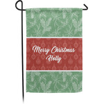 Christmas Holly Small Garden Flag - Single Sided w/ Name or Text