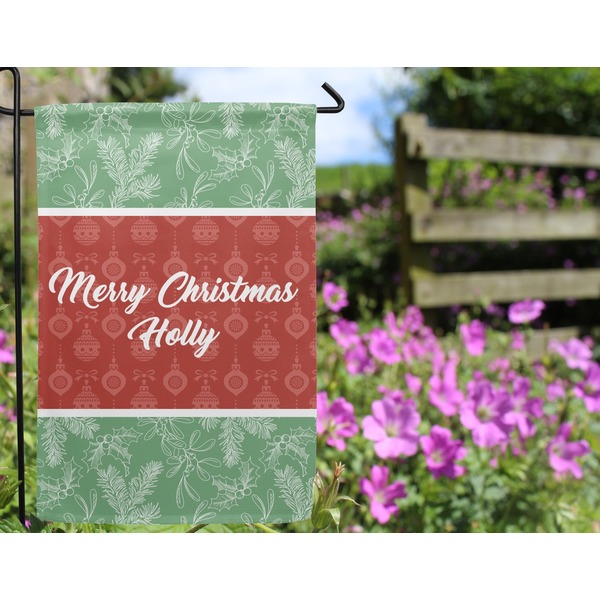 Christmas Holly Garden Flag - Outside In Flowers