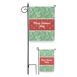 Christmas Holly Garden Flag (Personalized)
