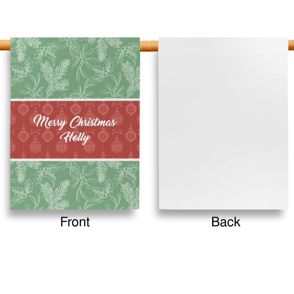 Christmas Holly Garden Flags - Large - Single Sided - APPROVAL