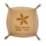 Christmas Holly Genuine Leather Dice Tray (Personalized)