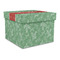 Christmas Holly Gift Boxes with Lid - Canvas Wrapped - Large - Front/Main
