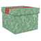 Christmas Holly Gift Boxes with Lid - Canvas Wrapped - XX-Large - Front/Main