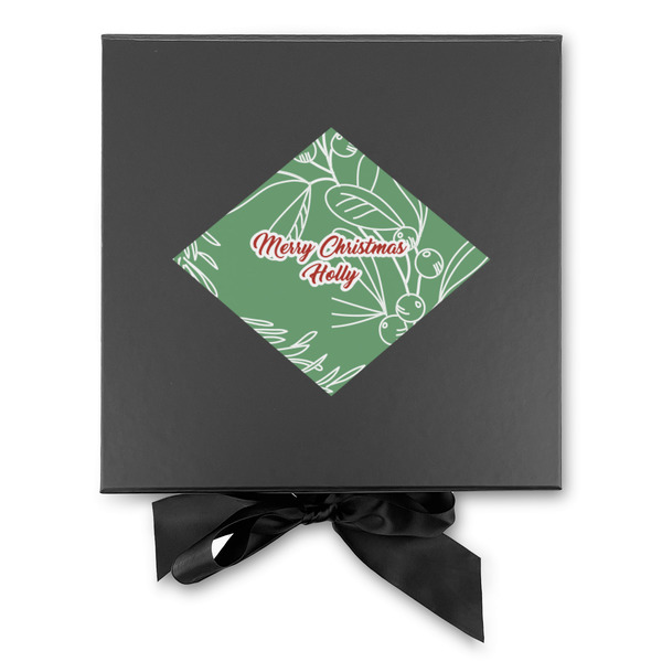Christmas Holly Gift Boxes with Magnetic Lid - Black - Approval