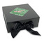 Christmas Holly Gift Boxes with Magnetic Lid - Black - Front (angle)