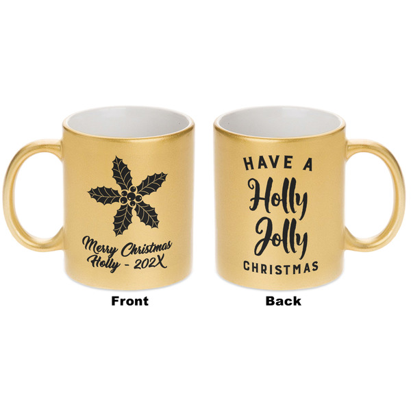 Christmas Holly Gold Mug - Apvl