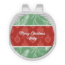 Christmas Holly Golf Ball Marker - Hat Clip - Silver