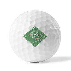 Christmas Holly Personalized Golf Ball - Non-Branded - Set of 12 (Personalized)