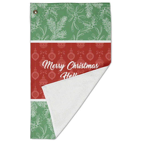 Christmas Holly Golf Towel - Folded (Large)