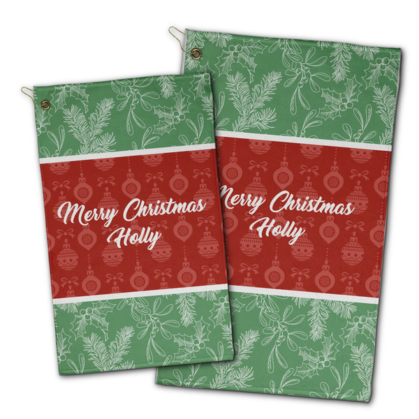 Christmas Holly Golf Towel - PARENT (small and large)