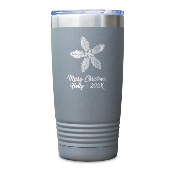 Christmas Holly Gray Polar Camel Tumbler - 20oz - Single Sided - Approval