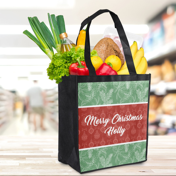 Christmas Holly Grocery Bag - LIFESTYLE