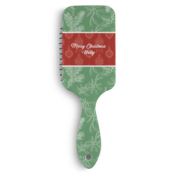 Custom Christmas Holly Hair Brushes (Personalized)