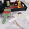 Christmas Holly Hair Brush - With Hand Mirror