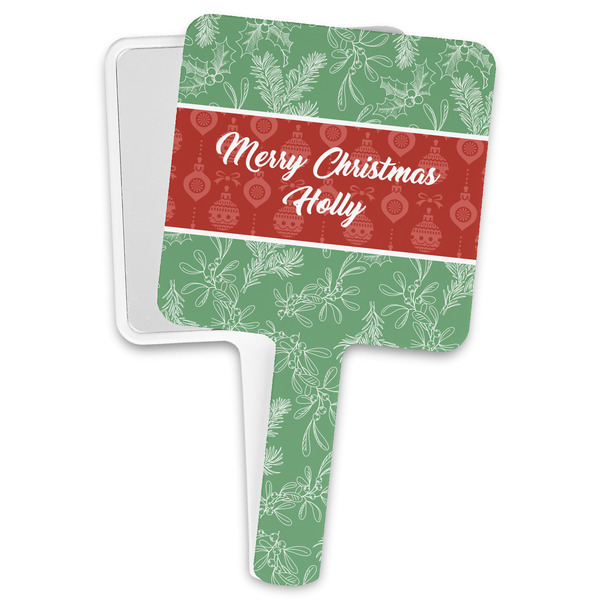 Custom Christmas Holly Hand Mirror (Personalized)