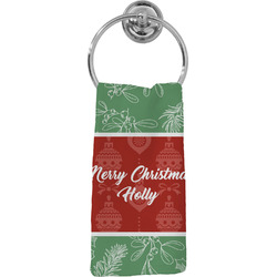 Christmas Holly Hand Towel - Full Print (Personalized)