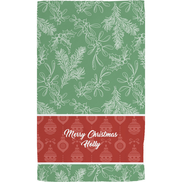 Christmas Holly Hand Towel (Personalized) Full