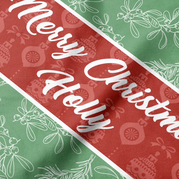 Christmas Holly Hooded Baby Towel- Detail Close Up