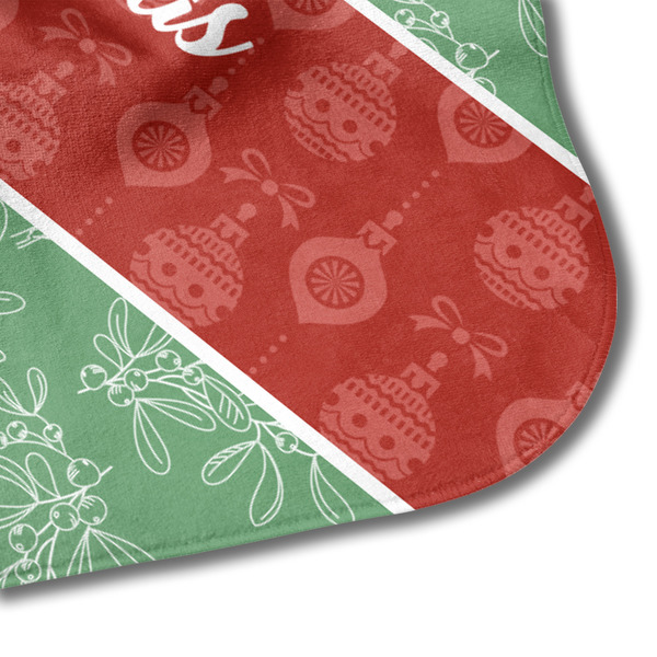 Christmas Holly Hooded Baby Towel- Detail Corner